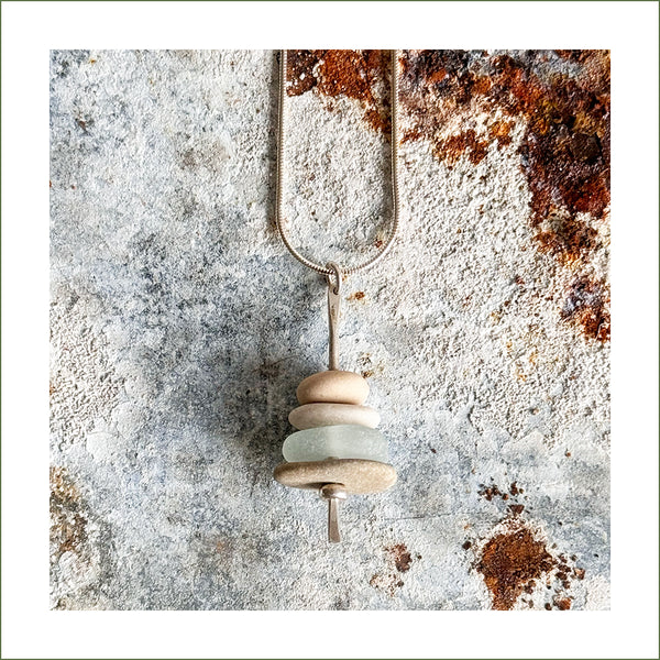 Jill Thompson - Pebble & Seaglass Stacking Pendant
