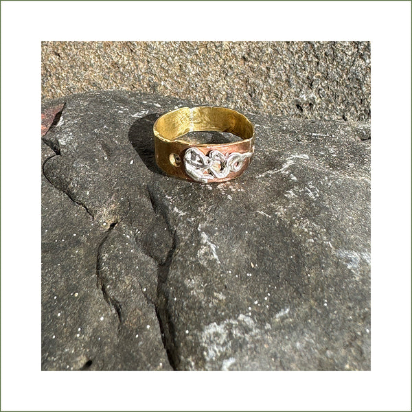 LoufyLou Designs - Recycled Brass and Recycled Sterling Silver Ring