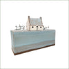 Pauline Montgomery - Bothy on Fenced Plinth (blue roof & white door)