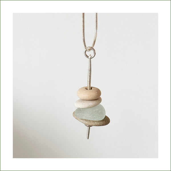 Jill Thompson - Pebble & Seaglass Stacking Pendant