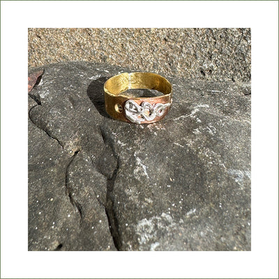 LoufyLou Designs - Recycled Brass and Recycled Sterling Silver Ring